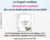 Done for you Lead Generation for Coaches : Positive Self-Talk edition (Lead magnet, Email campaign, IG captions, IG reel scripts, IG images included)