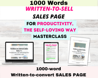 High-converting Sales Page for 'Productivity, the Self-loving Way' masterclass