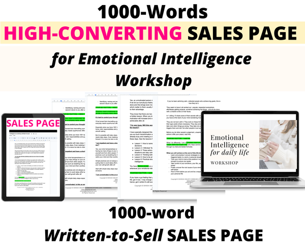 High-Converting Sales Page for 'Emotional Intelligence' Workshop