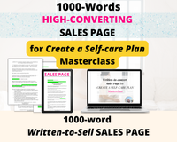 High-converting Sales Page for 'Create a Self-Care Plan' Masterclass