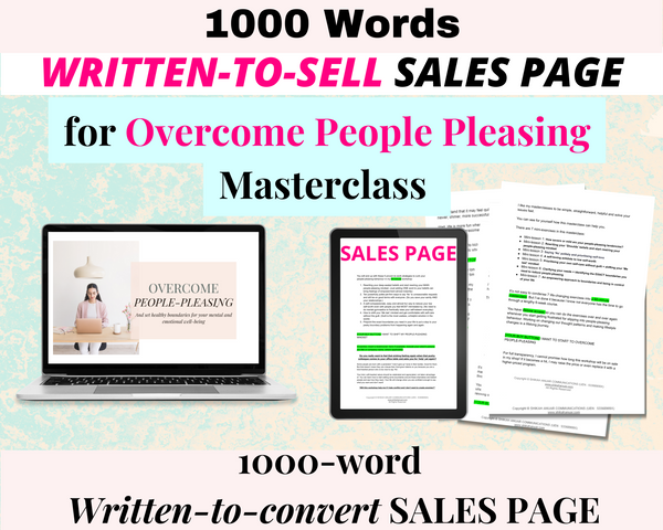 High-Converting Sales Page for 'Overcome People-pleasing' Masterclass