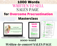 High-converting Sales Page for 'Overcome Procrastination' Masterclass