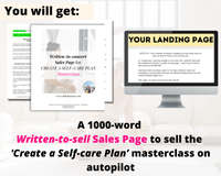 High-converting Sales Page for 'Create a Self-Care Plan' Masterclass