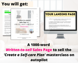 High-converting Sales Page for 'Create a Self-Care Plan' Masterclass