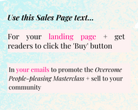 High-Converting Sales Page for 'Overcome People-pleasing' Masterclass