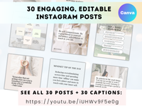 30 Mindfulness done-for-you Instagram posts and captions (authority-building)