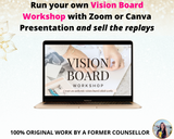 Done-for-you Vision Board workshop, script and workbook (written by a former counsellor)