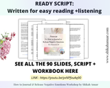 Done-for-you 'How to Journal to Release Negative Emotions' Masterclass, Script & Workbook