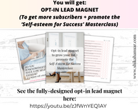 Sales Copywriting for 'Self-Esteem for Success' Masterclass (written-to-convert sales page, email funnel and lead magnet included)