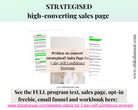Done for you 7-Day Self Confidence Program (high-converting sales page, email funnel, opt-in freebie and fully designed workbook included)