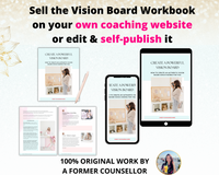 Done-for-you 'Create a Powerful Vision Board' Guided Workbook (in Google Doc and Canva formats)