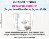 Done for you Content Marketing for Coaches : Positive Self-Talk edition (Lead magnet, Email campaign, IG captions, IG reel scripts, IG images included)