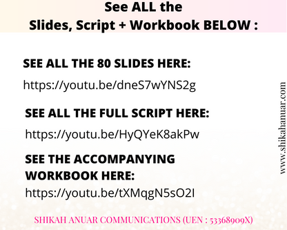 Done-for-you 'Self Esteem for Success' Masterclass, Script and Workbook (ready to use or sell to clients)