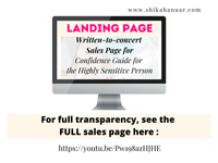 High-converting sales page for 'Confidence Guide for the Highly Sensitive Person' Workbook