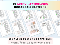 30 Mindfulness done-for-you Instagram posts and captions (authority-building)