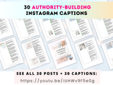 30 Mindfulness done-for-you Instagram posts and captions (authority-building)