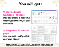 Done-for-you 'Create a Powerful Vision Board' Guided Workbook (in Google Doc and Canva formats)