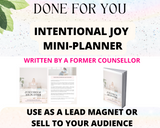 Intentional Joy Planner (ready to sell or use with clients)