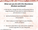 Abundance Mindset Workbook (ready to sell or use with clients)