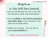 31-Day Self Love Journal (ready to sell + use with clients)