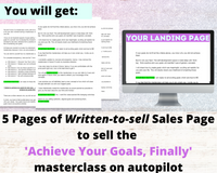 High-Converting Sales Page for Achieve Your Goals, Finally masterclass