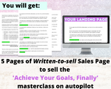 High-Converting Sales Page for Achieve Your Goals, Finally masterclass