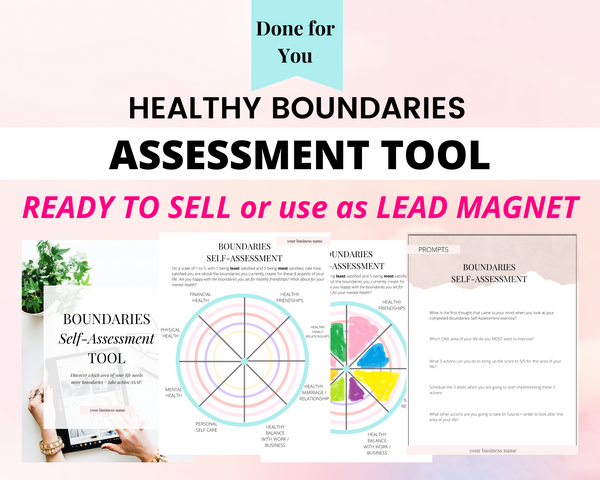 Healthy Boundaries Self Assessment Tool (ready to sell + use as lead magnet)