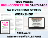 High-Converting Sales Page for 'Healthy Ways to Deal with Stress' Masterclass