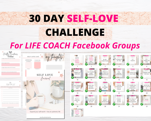 30 Day Self-love Challenge (for Facebook Groups)