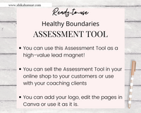 Healthy Boundaries Self Assessment Tool (ready to sell + use as lead magnet)