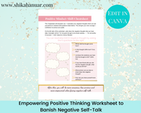 Positive Mindset Worksheet