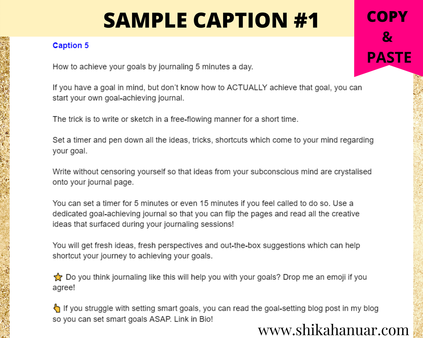 31 Goal-Setting Captions for Instagram & Facebook