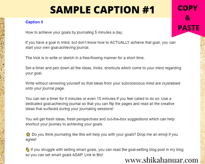 31 Goal-Setting Captions for Instagram & Facebook