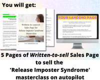 High-Converting Sales Page for Release Imposter Syndrome masterclass