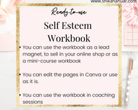 Self Esteem Workbook (ready to sell + use with clients)