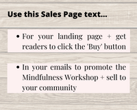 High-Converting Sales Page for Mindfulness Workshop