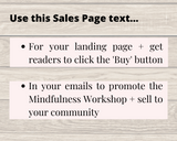 High-Converting Sales Page for Mindfulness Workshop