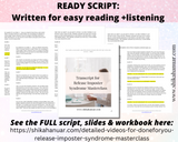 Done-for-you 'Release Imposter Syndrome' Masterclass, Script and Workbook